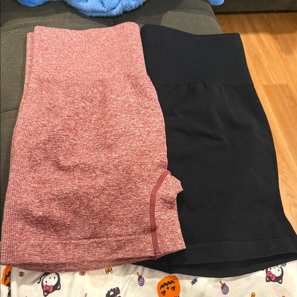 Red and Black biker shorts